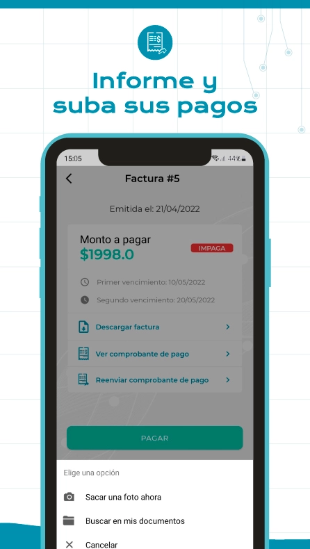 app para pagar internet informe y suba sus pagos