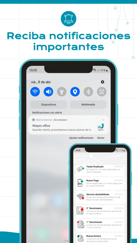 app para pagar internet notificaciones