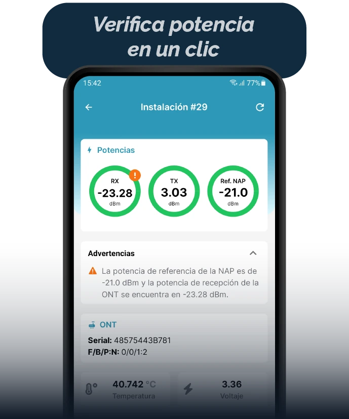 Ver estado de la ONT Ver estado de la ONT